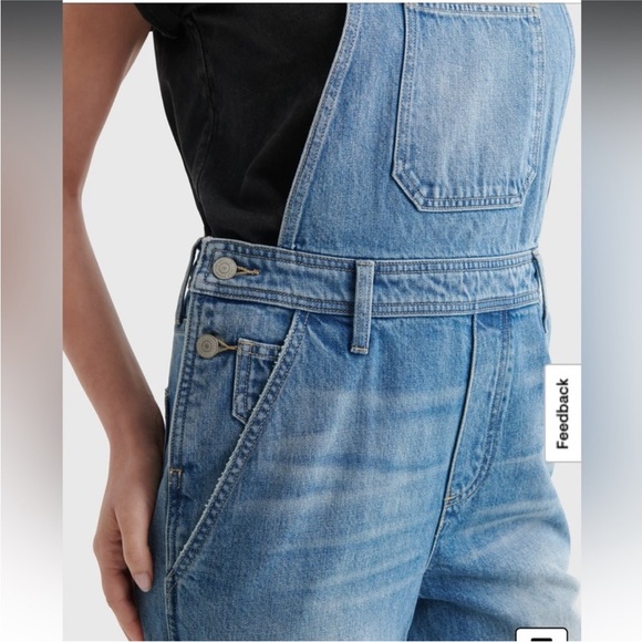 Lucky Brand Boyfriend Denim Overalls NWT Distressed Jeans Raw Hem Size Large
NEW - Picture 4 of 14